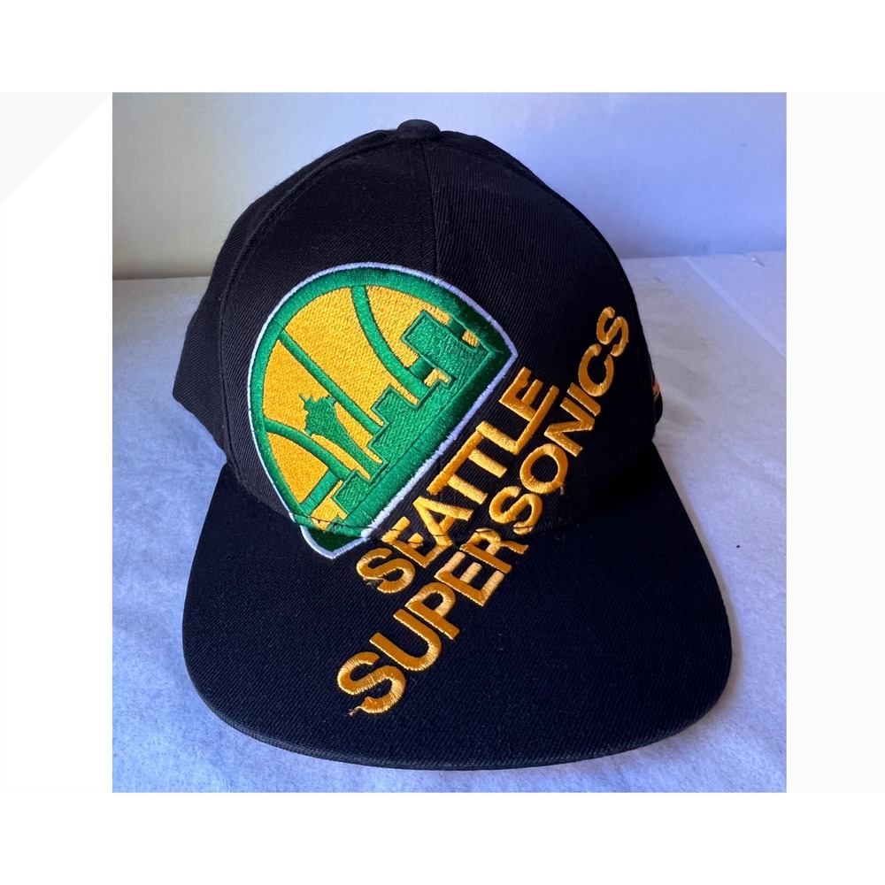 Mitchell & Ness Seattle SuperSonics Snapback Hat NBA Hardwood Classics Black